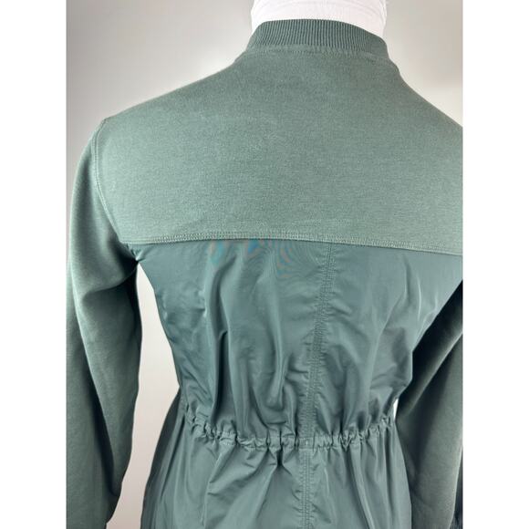 ATHLETA Triumph Crewneck Sweatshirt Bali Green Stretch Drawstring Women's Sz XXS - Picture 8 of 13